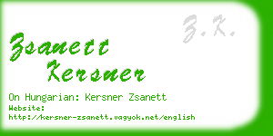 zsanett kersner business card